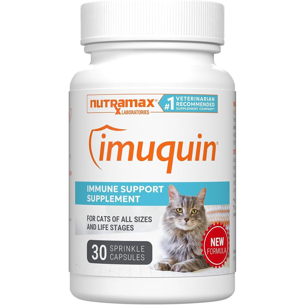 Nutramax Laboratories Imuquin immune supplement for cats front view package