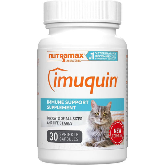Nutramax Laboratories Imuquin immune supplement for cats front view package