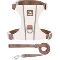Rishav Pet Care Cat Harness And Leash Set Escape Proof Adjustable Vest Premium Taffeta Fabric Soft Lightweight Reflective Strips Beige Extra Small