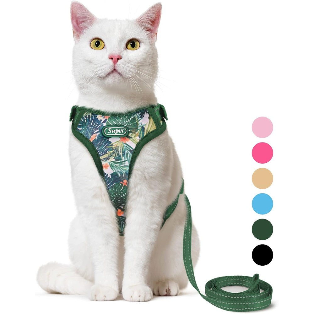 Supet Escape Proof Cat Harness And Leash Set Adjustable Vest For Small Kittens And Large Cats