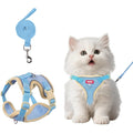 AUPLEX Wanheart Cat Harness and Leash Set Escape Proof Adjustable Breathable Soft Mesh Vest for All Cat Breeds Blue Small