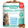 CPFK cat hairball remedy treats 150 soft chews bottle front view for furball control