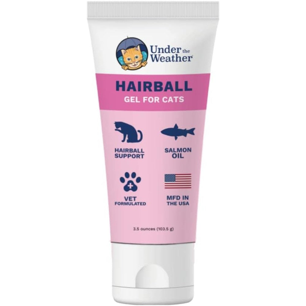 Under the Weather Hairball Gel for Cats 3.5 Ounces front packaging view