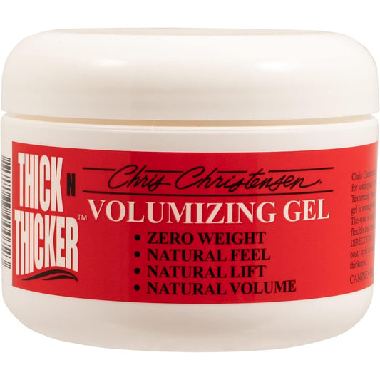 Chris Christensen Thick N Thicker Volumizing Gel 8 Ounce jar front view professional pet grooming supply