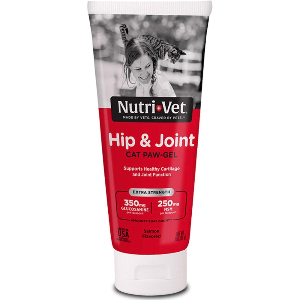 Nutri-Vet hip and joint paw gel for cats front view packaging