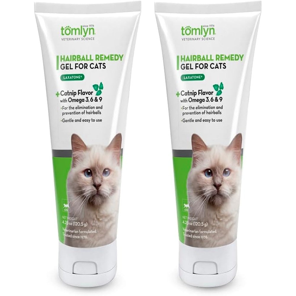 Tom Lyn Laxatone catnip hairball remedy gel front view packaging
