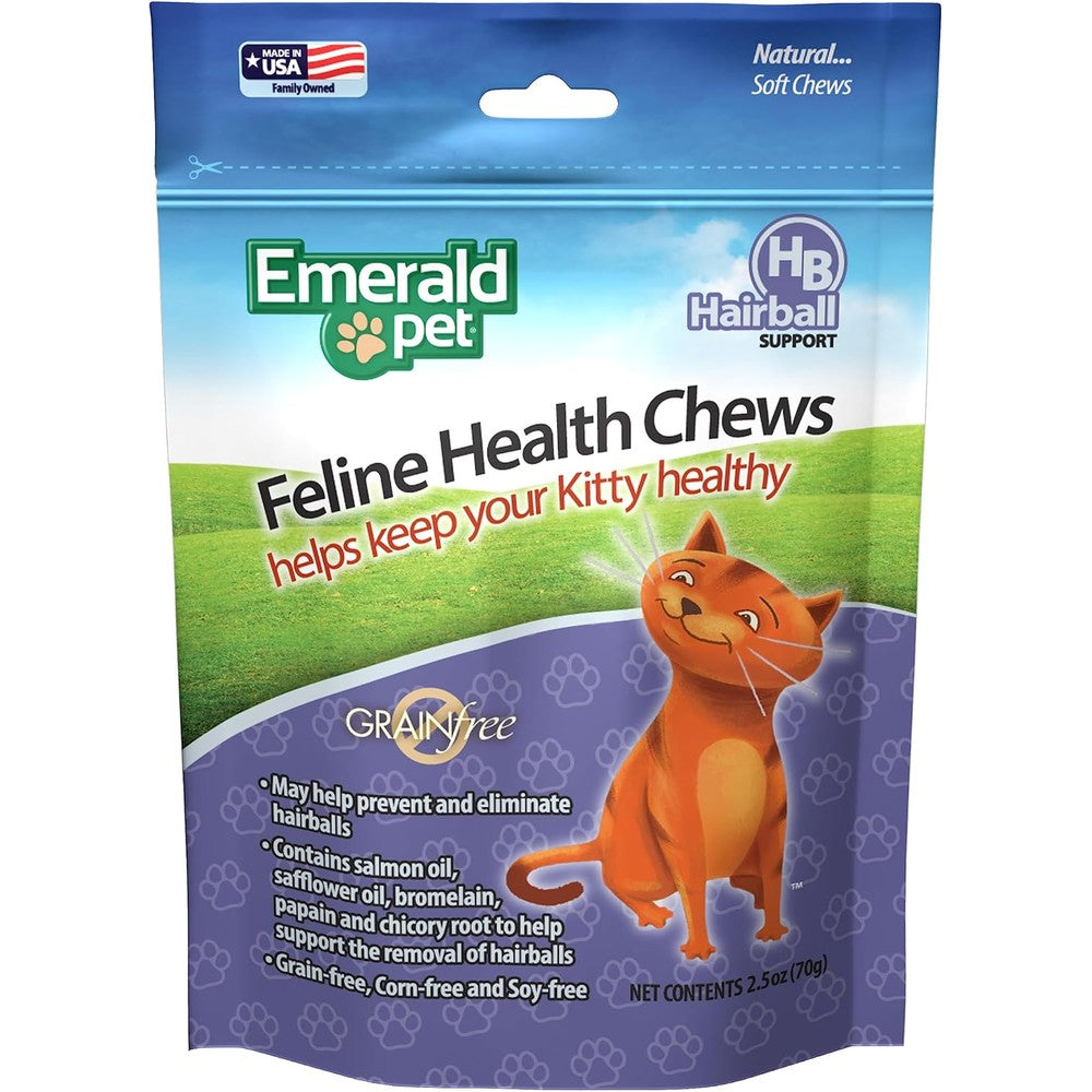 Emerald Pet Feline Health Chews front view packaging