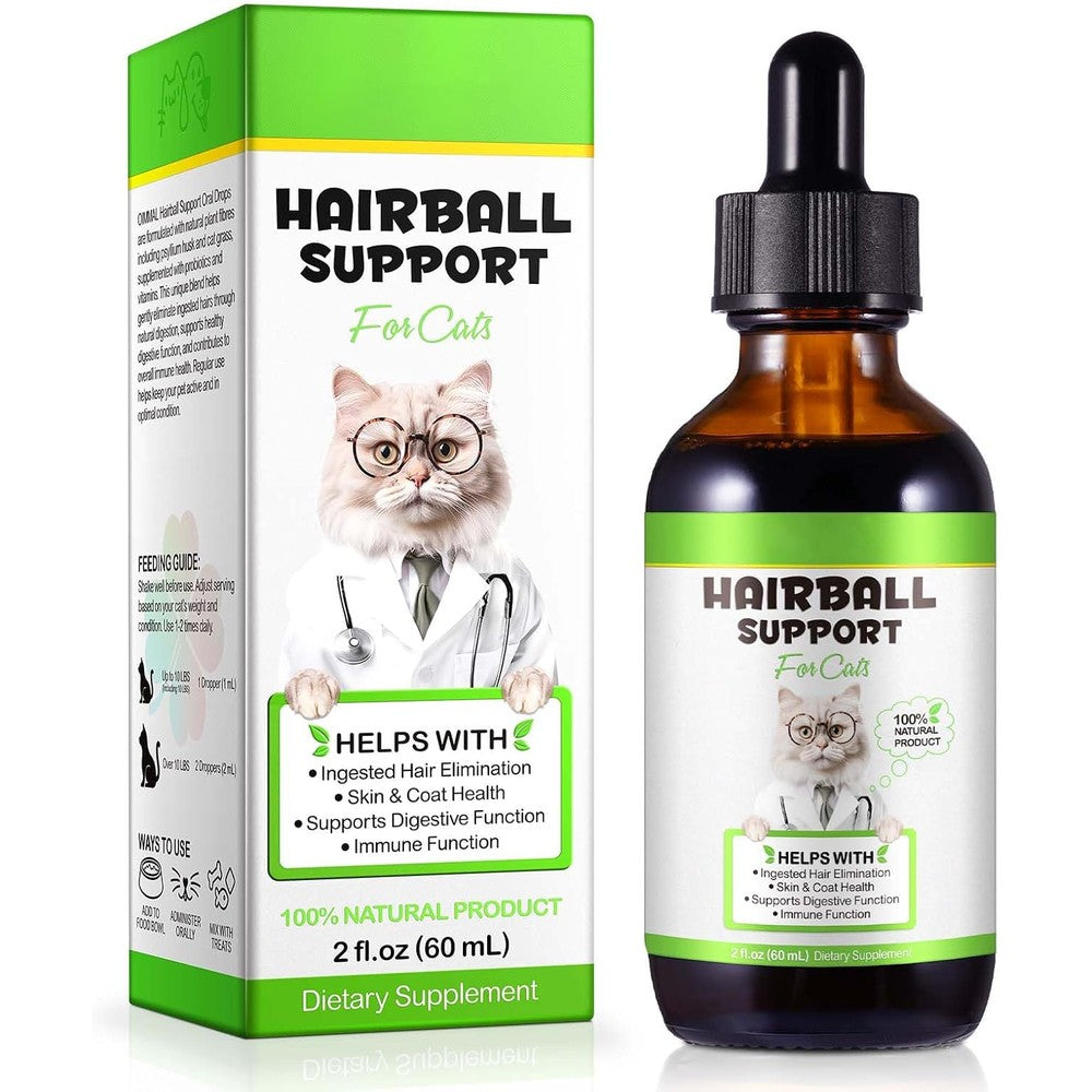 Arkture Hairball Treatment for Cats front view bottle of liquid digestive supplement.
