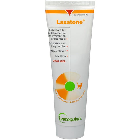 Vetoquinol Laxatone oral hairball lubricant gel for cats front packaging tube