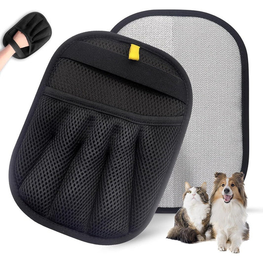 CUBIZ Upgraded Pet Hair Removal Gloves front view electrostatic fur remover