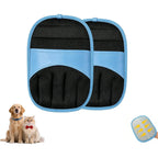 Healthcons 2 Pack Magic Brush Pet Hair Remover Glove front view blue