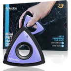Analan Mini Pet Hair Remover purple triangular front view
