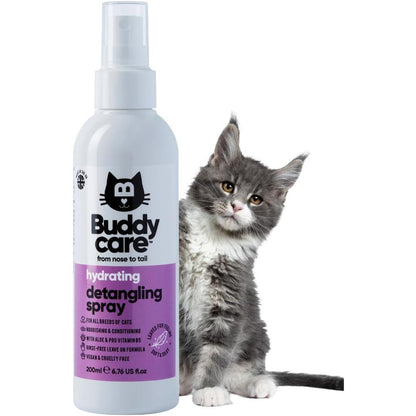 Buddycare Cat Detangling Spray 200ml bottle front view