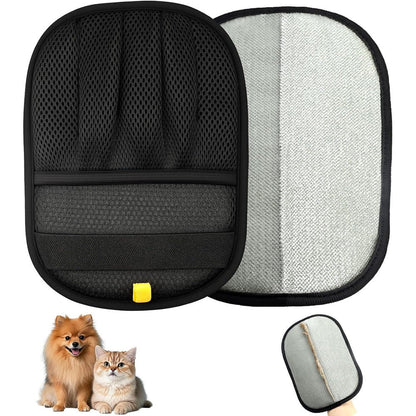 Foodie Puppies electrostatic pet hair removal gloves in black front view