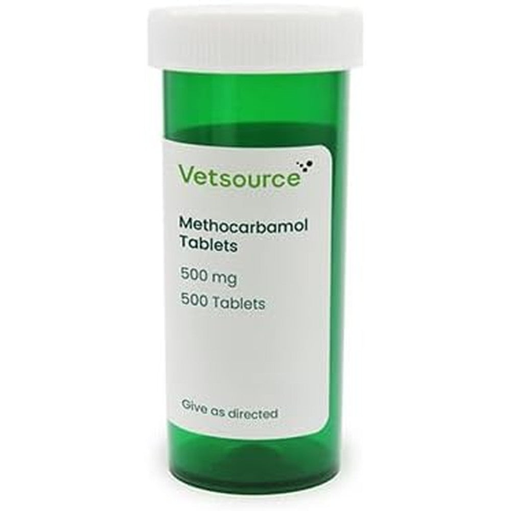 Generic Methocarbamol 500 mg tablets front view