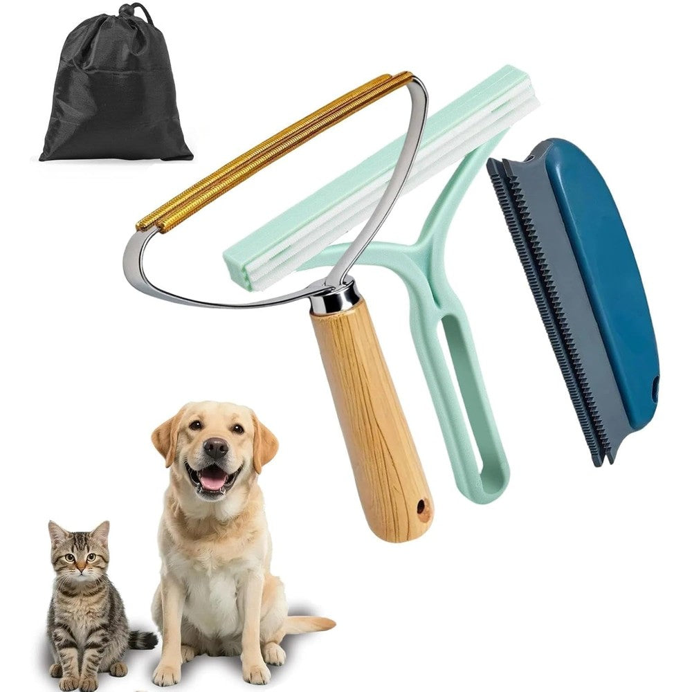 Qbily Pet Hair Remover 2nd Gen 3 Pack front view