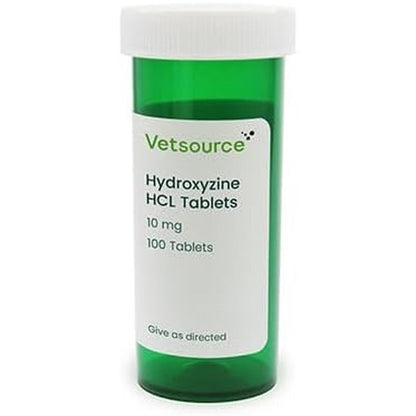 Generic Hydroxyzine HCl 10mg Tablets front view for pet allergy relief