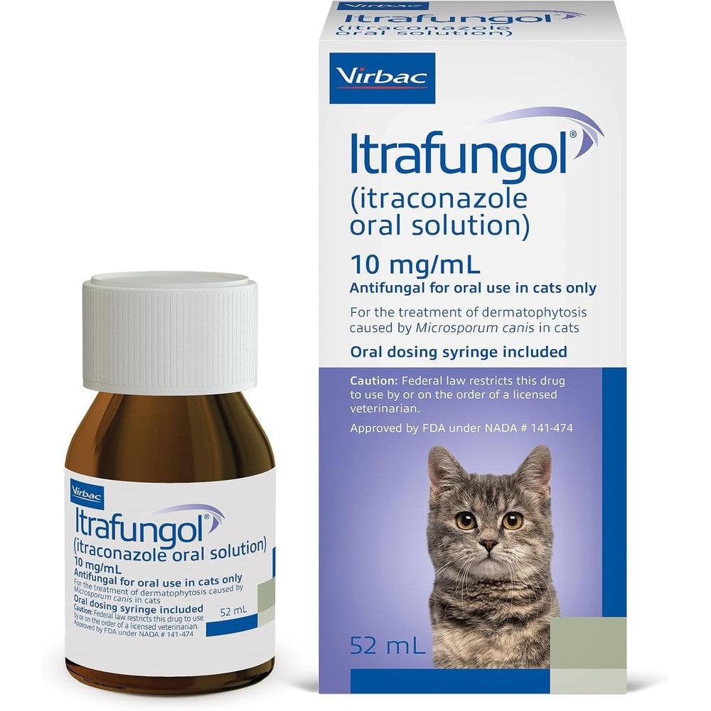 Virbac Itrafungol Oral Solution 52 mL bottle front view