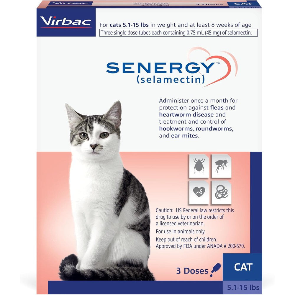 Senergy topical solution for cats 3 pack front view