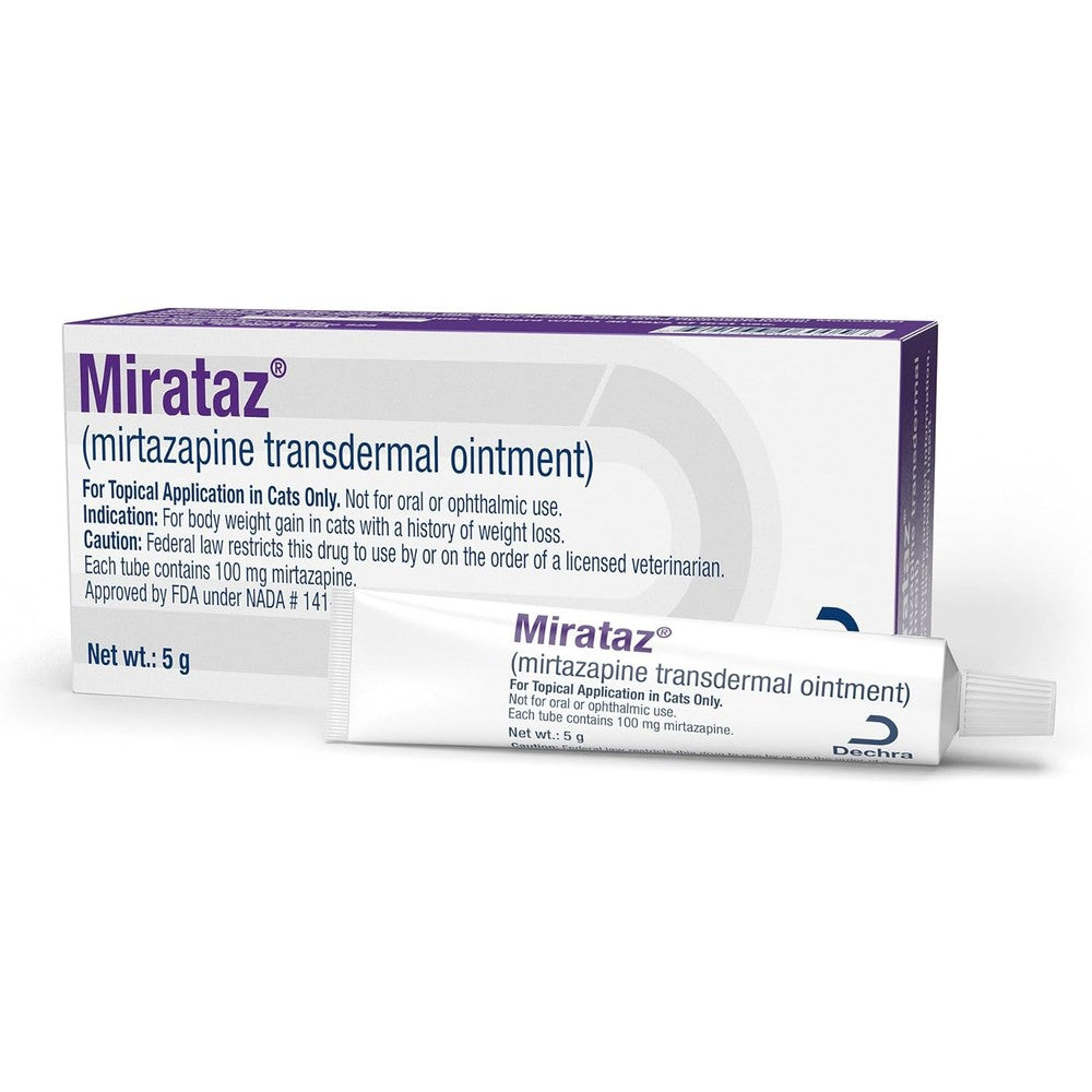 Mirataz mirtazapine transdermal ointment 5 gram tube front view