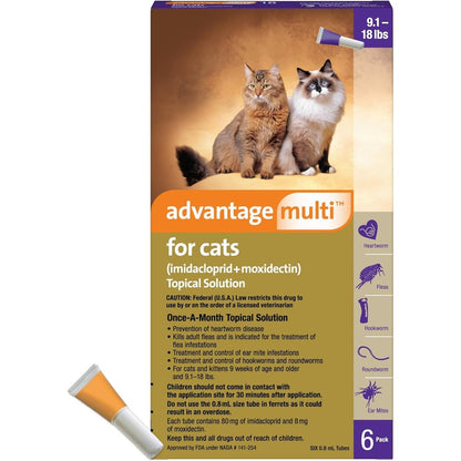Advantage Multi for Cats topical solution box front view