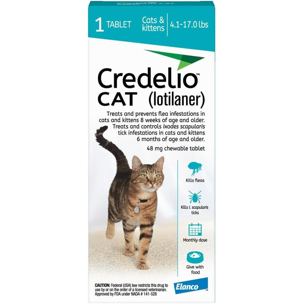 Credelio Cat flea and tick chewable tablet front view