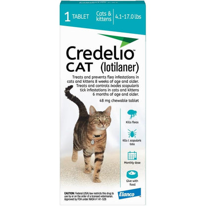 Credelio Cat flea and tick chewable tablet front view