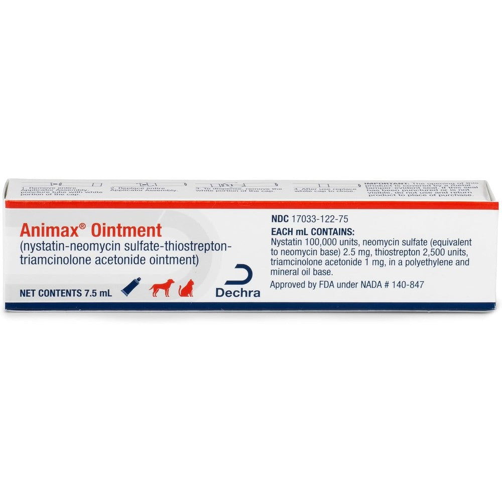 Animax Ointment tube front view for dogs and cats