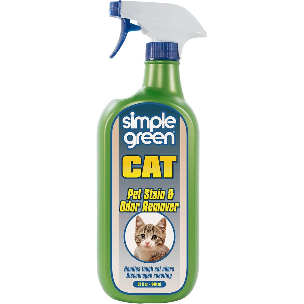 Simple Green cat stain and odor remover front view spray bottle