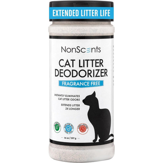 NonScents Odor Control Cat Litter Deodorizer Professional Strength Fragrance Free Pet Safe Litter Box Odor Neutralizer Powder Sixteen Ounce