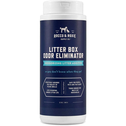 Rocco And Roxie Supply Co Cat Litter Box Odor Eliminator Natural Plant Based Moisture Wicking Fresh Scent Deodorizing Granules 12 Ounce