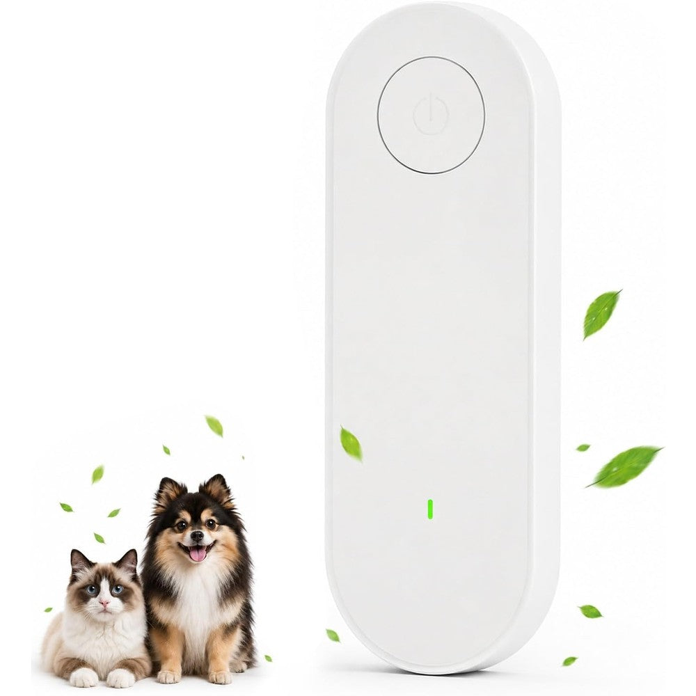 Generic LitterGuard Pro plug in negative ion odor eliminator front view showcasing the white minimalist design.