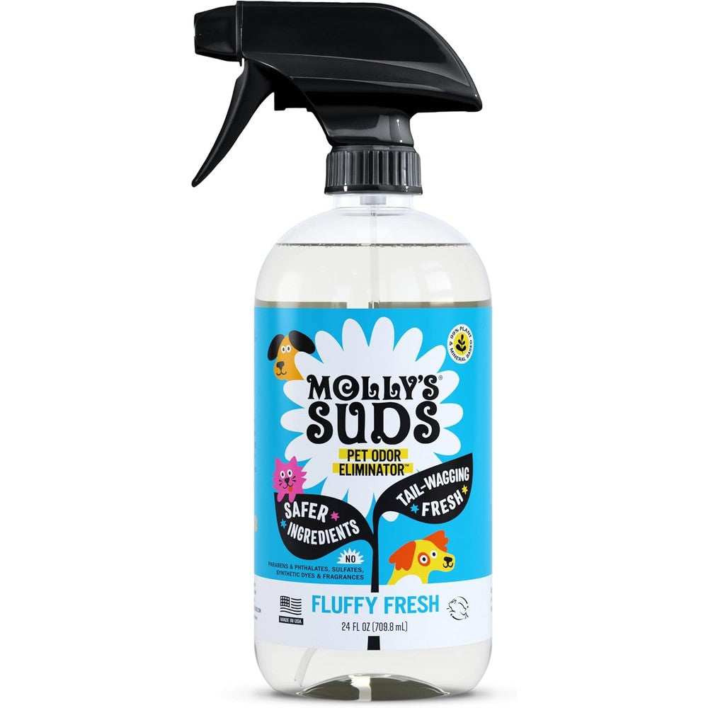 Mollys Suds Pet Odor Eliminator spray bottle front view