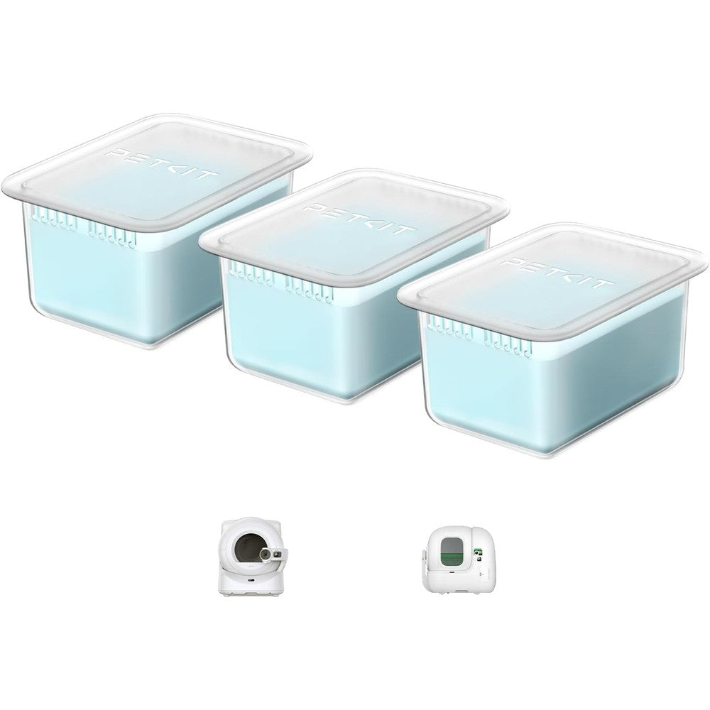 PETKIT Odour Eliminator N60 pack of three pieces front view showing the protective blue casing.