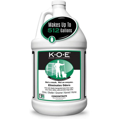Odorcide Thornell KOE Kennel Odor Eliminator Concentrate Mild Ginger Scent Professional Strength Non Enzymatic Deodorizer For Pets 128 Ounce