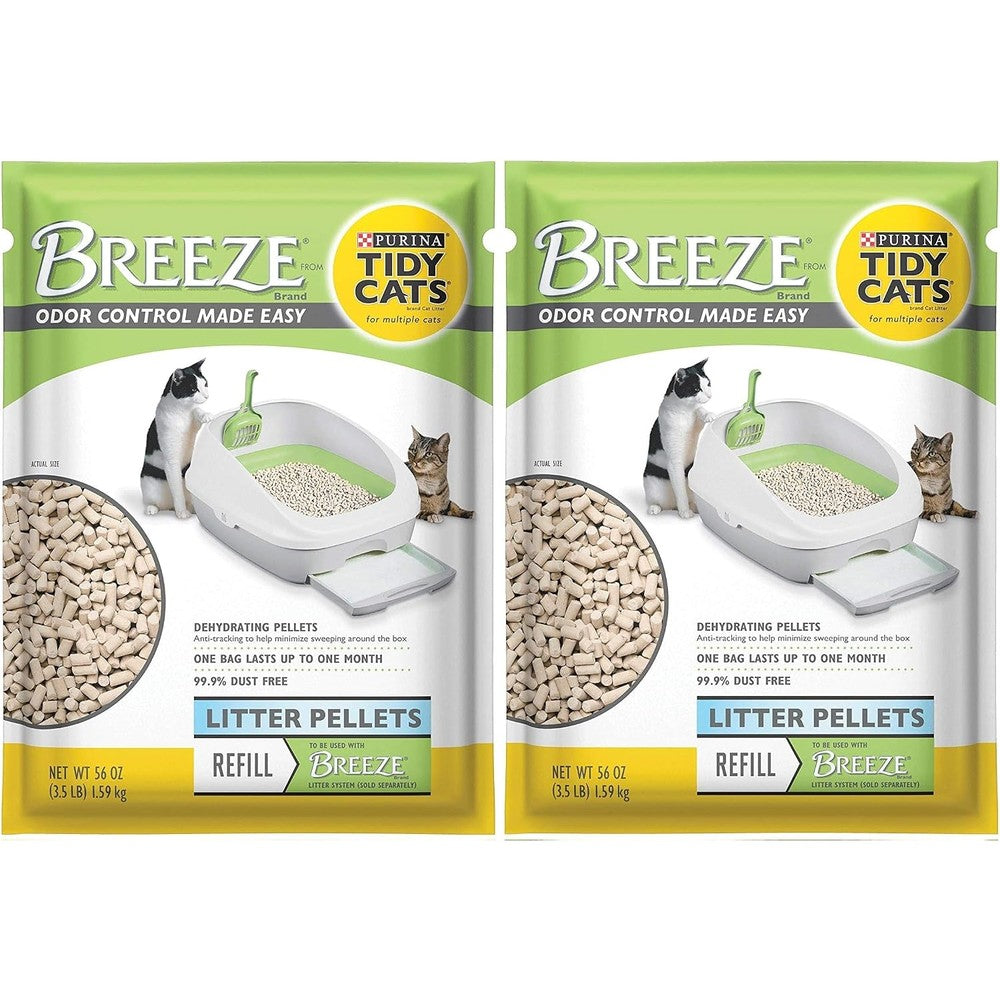 Purina Tidy Cats Breeze litter pellets front view refill packaging