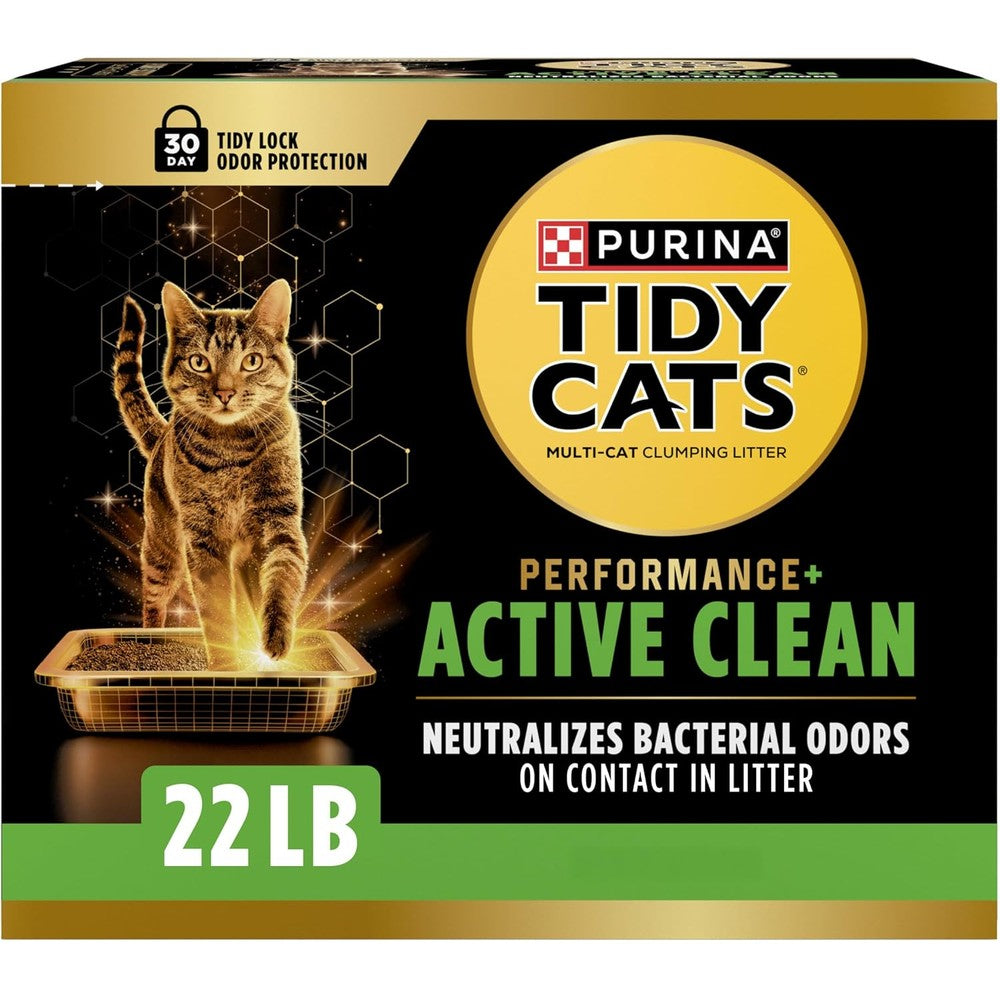 Purina Tidy Cats Performance Plus Active Clean Scented Clumping Multi Cat Litter, 22 Pound Box