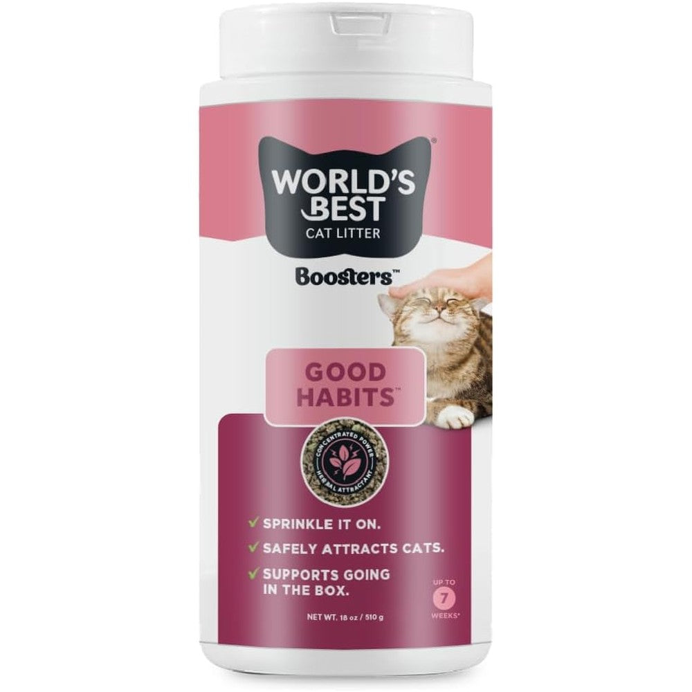 World's Best Cat Litter Boosters Good Habits Natural And Sustainable Cat Litter Attractant Additive 18 Ounces