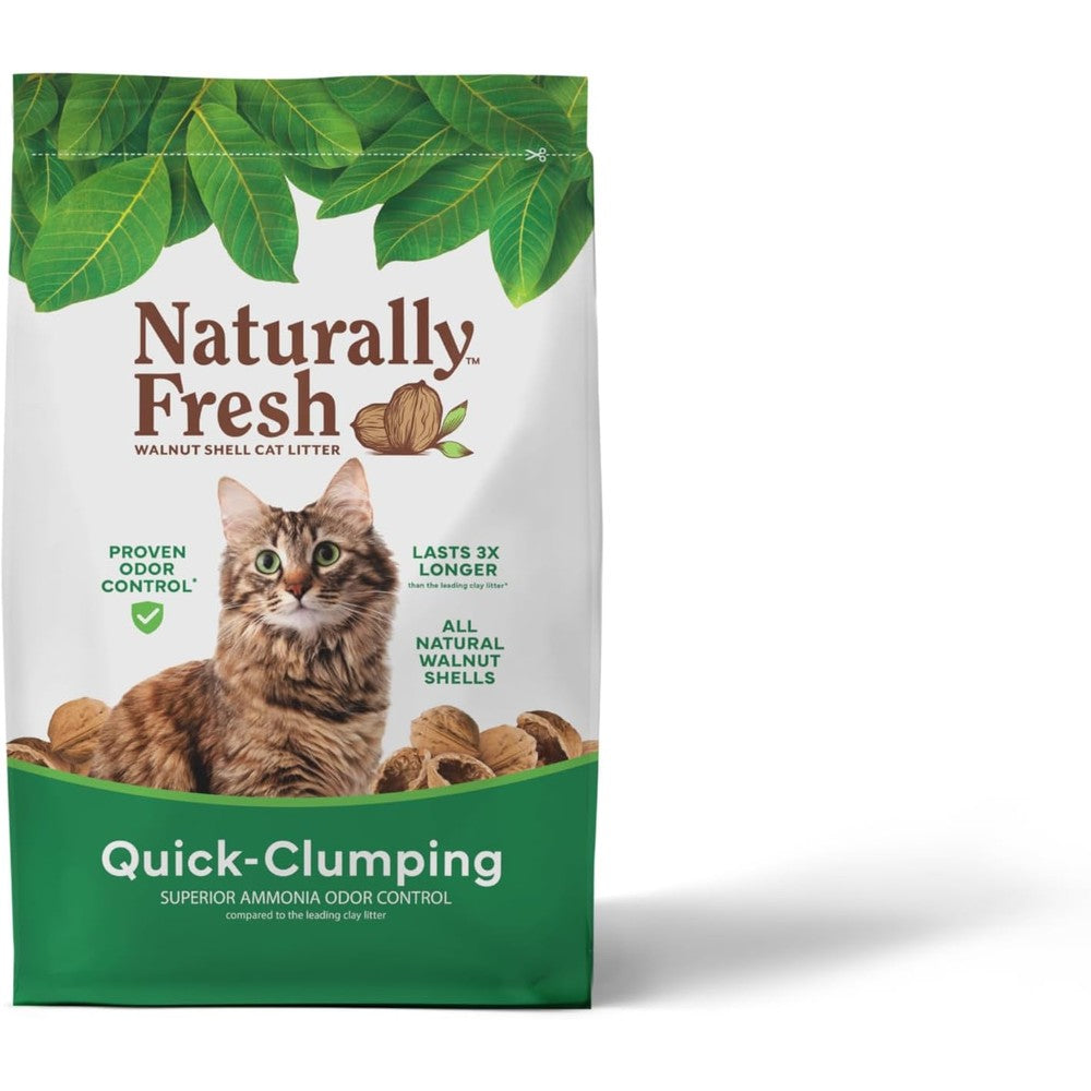 Naturally Fresh Cat Litter Made From Walnut Shells Quick Clumping Unscented Sustainable 30 Pounds