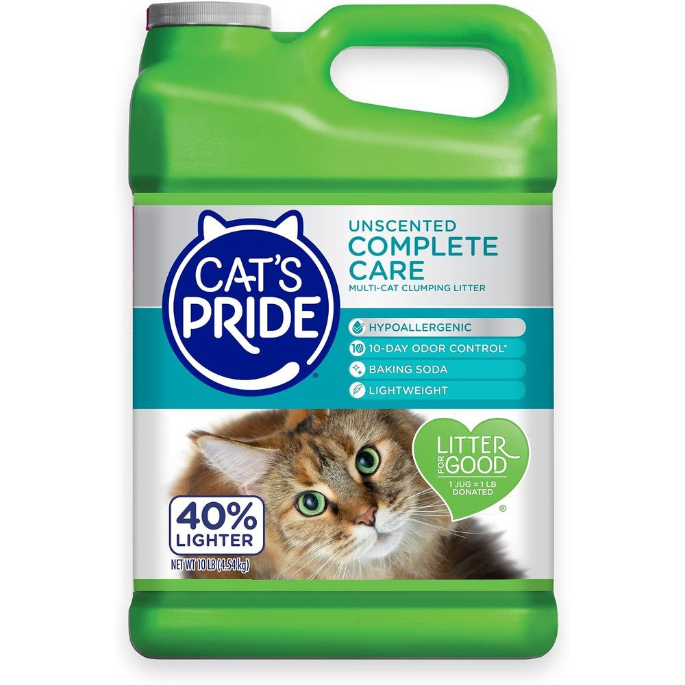 Cat's Pride lightweight clumping cat litter front view jug packaging
