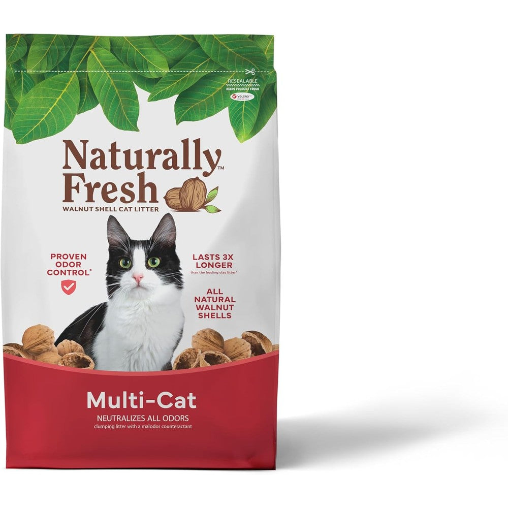 Naturally Fresh Multi-Cat Unscented Clumping Cat Litter Made From Natural Walnut Shells Sustainable Formula 30 Pounds