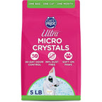 Ultra Micro Crystals cat litter front view of 5-pound bag packaging
