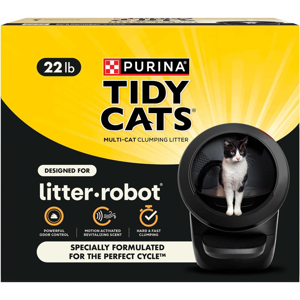 Purina Tidy Cats Clumping Cat Litter For Litter-Robot Odor Control Formula 22 Pound Box