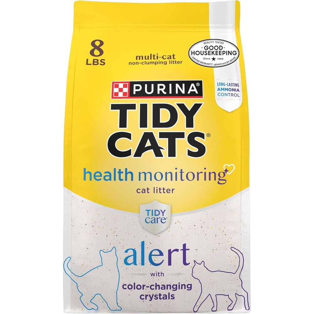 Purina Tidy Cats Tidy Care Alert Health Monitoring Non Clumping Cat Litter With Silica Crystals 8 Pound Bag