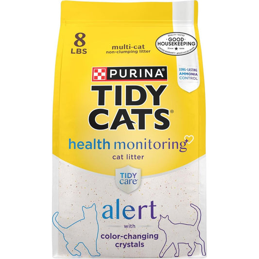 Purina Tidy Cats Tidy Care Alert Health Monitoring Non Clumping Cat Litter With Silica Crystals 8 Pound Bag