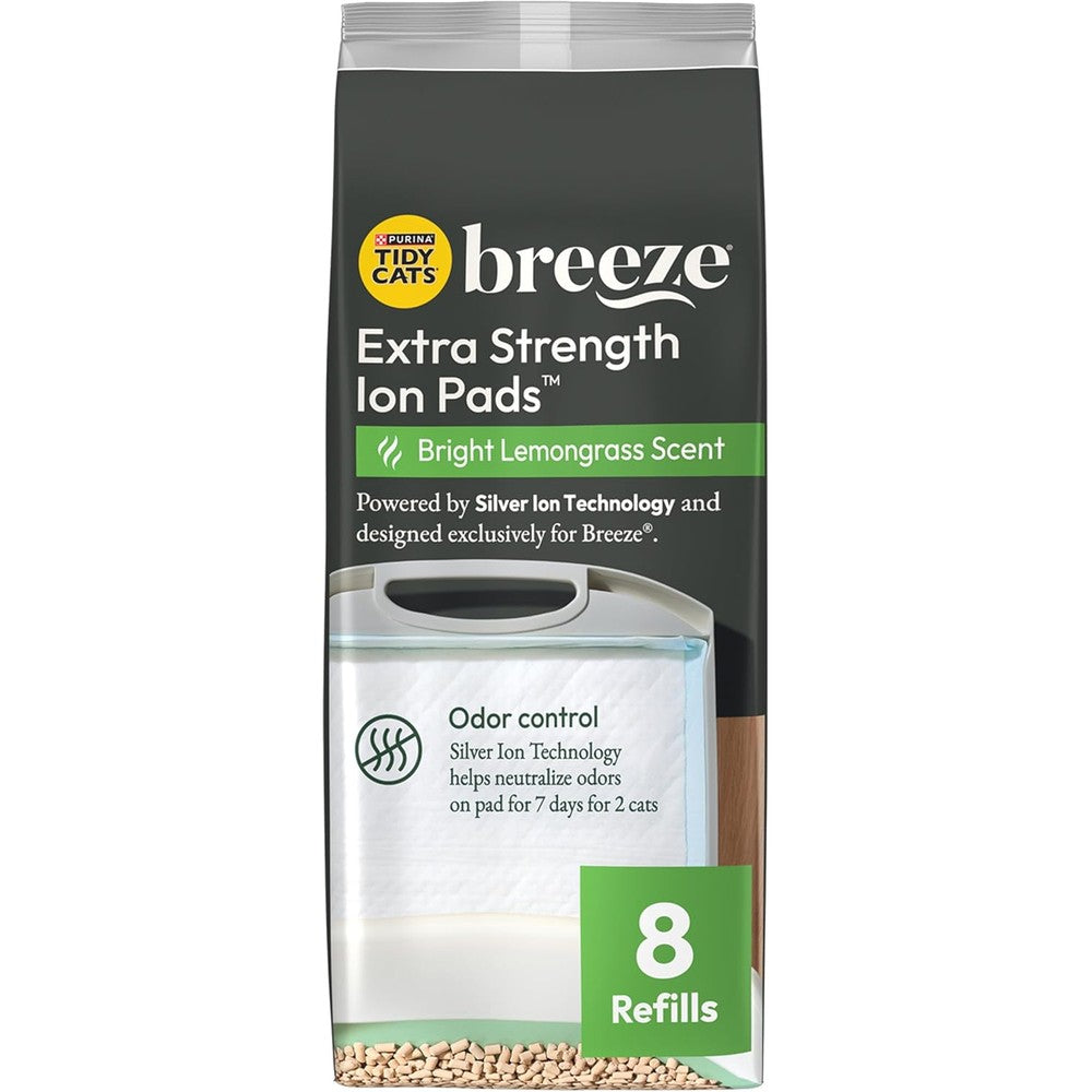Purina Tidy Cats Breeze cat pad refills front view packaging
