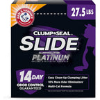 Arm And Hammer Clump And Seal Slide Platinum Multi Cat Clumping Cat Litter With Easy Clean Technology 14 Day Odor Control 27.5 Pounds