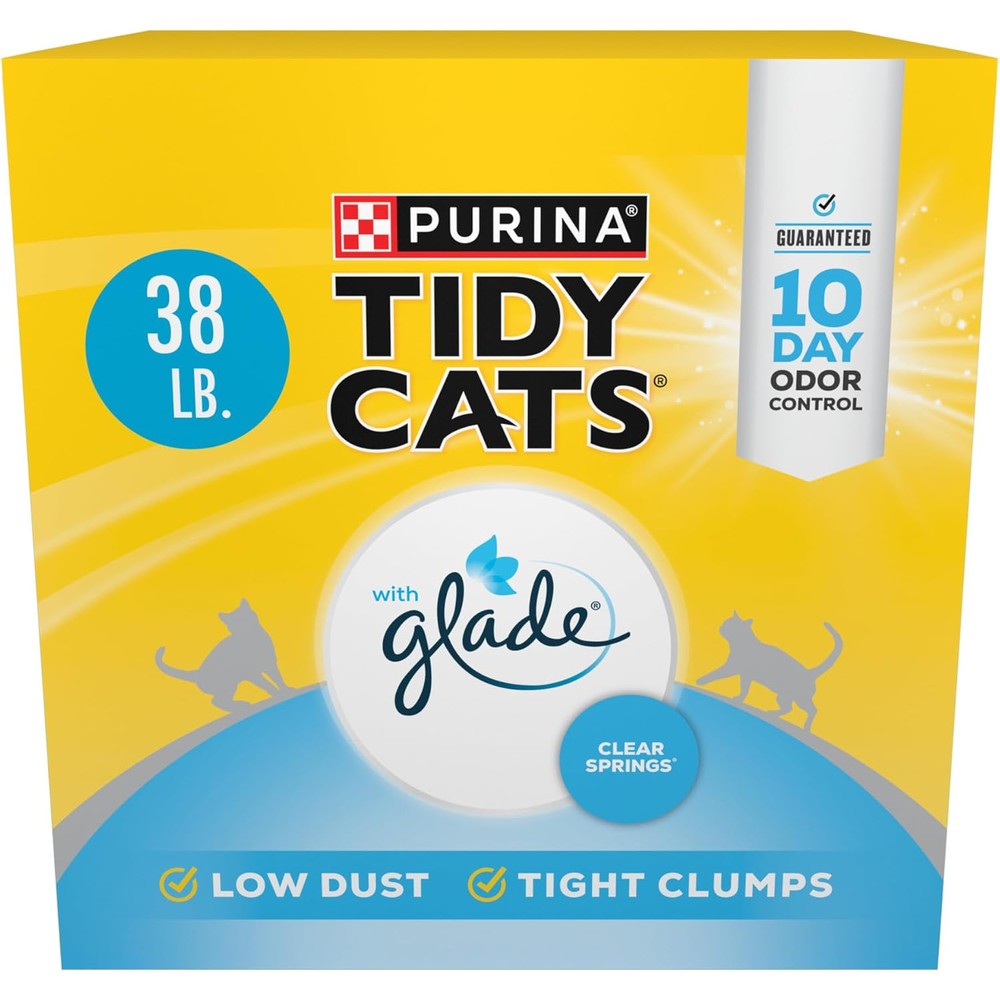 Purina Tidy Cats Clumping Multi Cat Litter With Glade Clear Springs Scent 38 Pound Box Authentic Usa Imported