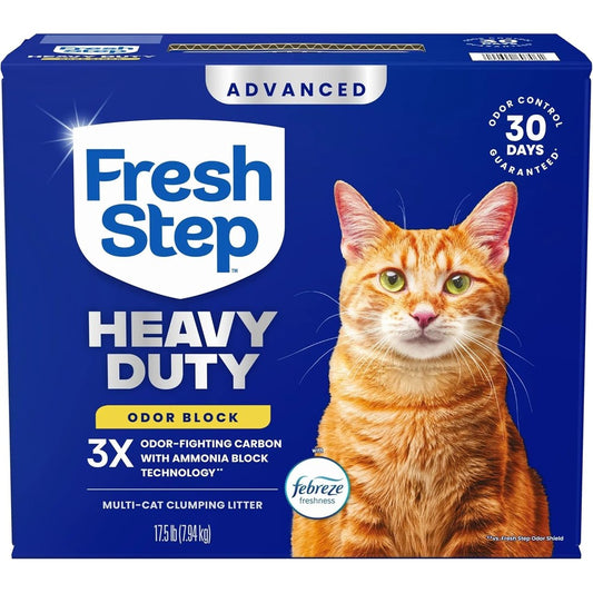 Fresh Step Heavy Duty Odor Block Advanced Multi Cat Clumping Litter With Febreze Freshness 17.5 Pounds