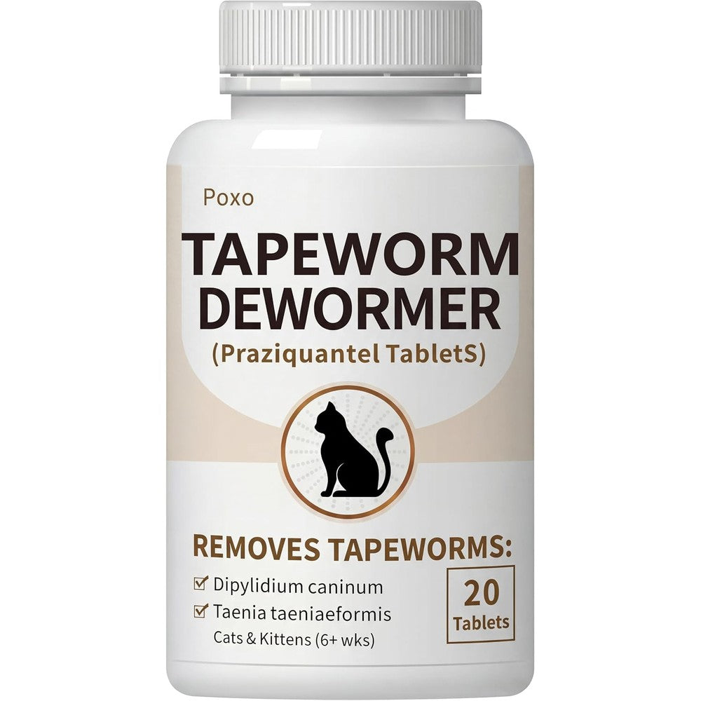 Elanco Praziquantel Tapeworm Dewormer for cats front view bottle packaging